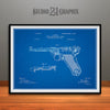 1904 Luger Pistol Patent Print Blueprint