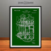 1932 Henry Ford Engine Patent Print Green