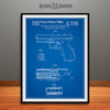 1985 Glock Automatic Pistol Patent Print Blueprint