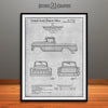 1955 Chevrolet Pickup Truck Art Patent Print Gray