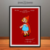 1934 Walt Disney Little Red Riding Hood Colorized Patent Print Red