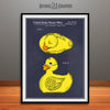 1981 Colorized Rubber Ducky Patent Print Blackboard