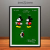 1930 Walt Disney Mickey Mouse Colorized Patent Print Green