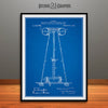 1914 Tesla Tower for Transmitting Electrical Energy Patent Print Blueprint