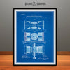 1888 Tesla Dynamo Electric Motor Patent Print Blueprint