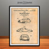 1964 Porsche 911 Carrera Patent Print Antique Paper