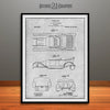 1914 Dodge Brothers Car Body Design Patent Print Gray