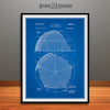 1954 Geodesic Dome Patent Print Blueprint