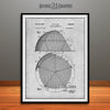 1954 Geodesic Dome Patent Print Gray