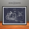 1934 Earth Moving Bulldozer Patent Print Blackboard