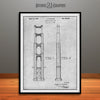 1932 San Francisco Golden Gate Bridge Patent Print Gray