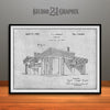 1938 Frank Lloyd Wright House Dwelling Patent Print Gray