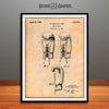 1923 Boxing Glove Patent Print Antique Paper