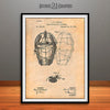 1883 Baseball Catchers Mask Patent Print Antique Paper