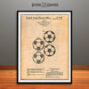 1964 Soccer Ball Patent Print Antique Paper