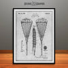 1950 Lacrosse Stick Patent Print Gray