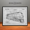 1937 Jabelmann Locomotive Patent Print Gray