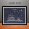 1903 Railroad Derrick Patent Print Blackboard