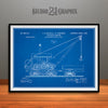 1903 Railroad Derrick Patent Print Blueprint