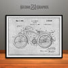 1936 Elgin Bluebird Bicycle Patent Print Gray