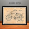 1936 Elgin Bluebird Bicycle Patent Print Antique Paper