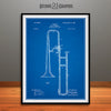 1902 Slide Trombone Patent Print Blueprint