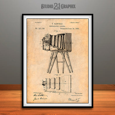 1885 Samuels Photographic Camera Patent Print Antique Paper