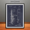 1924 Saxophone Patent Print Blackboard