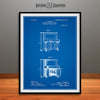 1907 Steinway Upright Piano Patent Print Blueprint