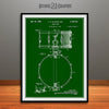 1939 Slingerland Radio King Snare Drum Patent Print Green