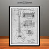 1955 Gibson Les Paul Guitar Patent Print Gray