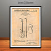 1959 Fender Bass Guitar Patent Print Antique Paper
