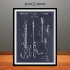1952 Fender P1 Bass Guitar Patent Print Blackboard