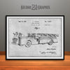 1939 Fire Truck Patent Print Gray