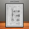 1952 Gibson Guitar Bridge Patent Print Gray