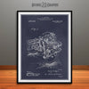 1913 Side Car Attachment for Motorcycles Patent Print Blackboard