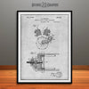 1926 Indian Motorcycle Engine Generator Patent Print Gray