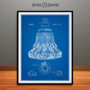 1914 Tiffany Lamp Shade Patent Print Blueprint