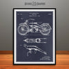 1924 Harley Davidson Motorcycle Patent Print Blackboard