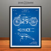 1924 Harley Davidson Motorcycle Patent Print Blueprint
