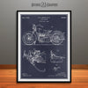 1925 Harley Davidson Motorcycle Patent Print Blackboard