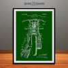 1948 Indian Motorcycle Patent Print Green