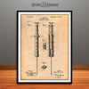 1899 Hypodermic Syringe Patent Print Antique Paper