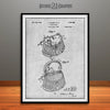 1929 Antique Fishing Creel Patent Print Gray