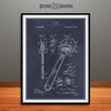 1915 Peterson Adjustable Wrench Spanner Patent Print Blackboard