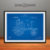 1919 Antique Tractor Patent Print Blueprint