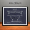 1873 Billiard Table Patent Print Blackboard