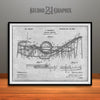 1898 Prescott Roller Coaster Patent Print Gray