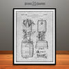 1934 Beer Cooler and Tap Patent Print Gray