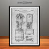 Beer Cooler and Tap Patent Print Gray
